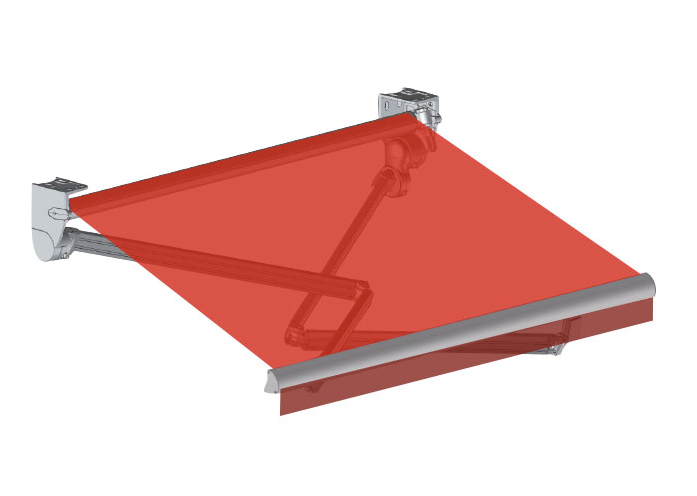 Toldo brazo extensible LOGIA112 con kit cruzado