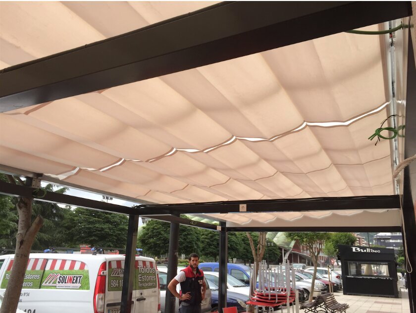 toldo plano para cerveceria toldo palillero